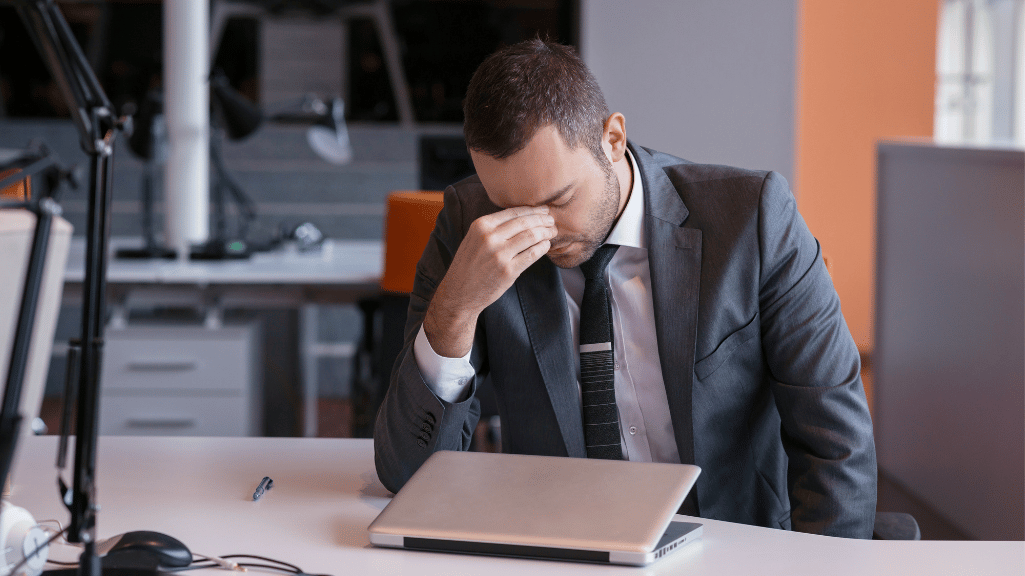 Stressed Depressed Businessman